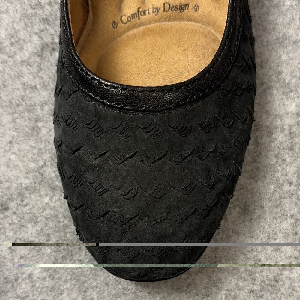 Sofft Women's Black Textured Leather Slip-On Ballet Flats Round Toe Size 7M - Picture 3 of 8